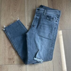 MOTHER The Scrapper Cuff Ankle Fray Jeans